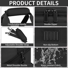 DJ Cable File Bag with 6 Detachable Dividers High Capacity Gig Cable Bag for Cor