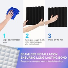 6 Square Feet of Acoustic Treatment Foam – Ideal for Home Studios and Offices