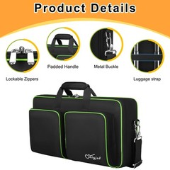 DJ Controller Case for DDJ-FLX4 DDJ-400 DDJ-REV1 Padded Bag with Pockets