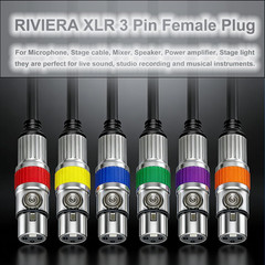 24Pack XLR 3pin Male Plug and Female Connector Fine Nickel plated with 24K Gold