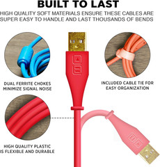 Chroma Cables Right-Angled USB-A to USB-B Cable | 1.5M / 5 Ft | Audio Optimized