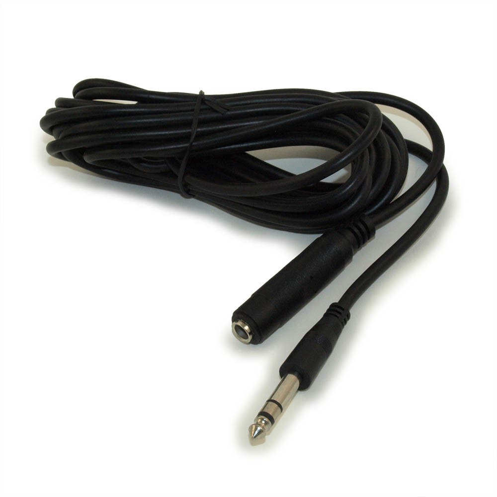 15ft 1/4inchinch Stereo EXTENSION Cable Male to Female 28AWG Nickel Plated