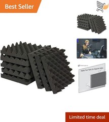 6 Pack Egg Crate Acoustic Foam Panels 12×12 Inch Soundproof Dampening