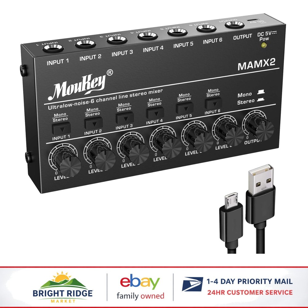 Multi-Channel Line Mixer for Sub-Mixing, Perfect for Live Performances