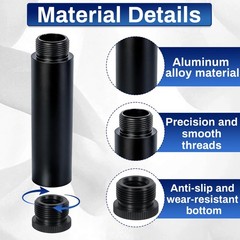 1 Set Mic Stand Adapter Screws Extension Tubes 3/8 1/4 To 5/8 Threads Boom
