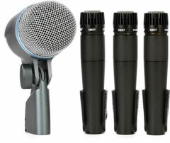 Shure DMK57-52 Drum Microphone Kit, Mic Pack with 3x SM57 and 1x Beta 52A