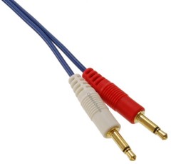 3.5mm Stereo Male to 2x 3.5mm Mono Male Breakout Audio Cable