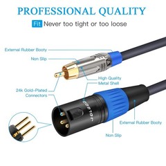RCA to XLR Cable – Dual RCA Male to Dual XLR Male HiFi Audio Cable, 6.6 Feet,…