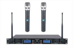 GTD Audio 2×100 adjustable Frequency UHF Wireless Microphone Mic System New 290