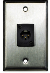 Whirlwind WP1/1MW Wallplate 1 gang, stainless steel 1 Whirlwind WC3M male XLR