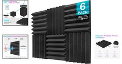 6 Square Feet of Acoustic Treatment Foam – Ideal for Home Studios and Offices
