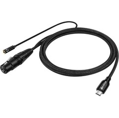 Devinal XLR-to-USB C Digital Interface, Recording Cable Cord Connector Adapter