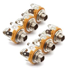 LOCHSOEL 6.35mm (1/4inch) Female Stereo Socket Panel Mount Jacks, 6.35F-TRS