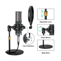 neculogy G10 Podcast Equipment Bundled with Audio Mixer Integrated Podcast Pr…