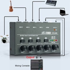 8-way Mixer Stereo Professional Sound Mixer 5V 2A Type-C Interface
