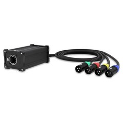 4-Channel XLR to Ethercon RJ45 Cat6 Snake Cable – 3-Pin DMX & Audio Extender, 3