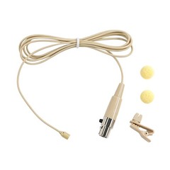 Beige Lavalier Lapel Mic 3-Pin XLR Microphone for GTD Audio G-787 G-733 G-622