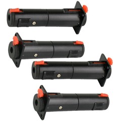 2/4/8PC Black Solderless 1/4 TRS-TRS Female Locking Jacks Plug For D Pedalboards