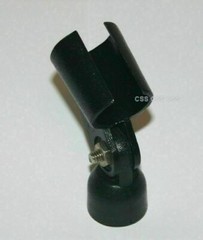 Vintage Threadless Microphone Holder for Stand Black Plastic Metal Screw 1980s