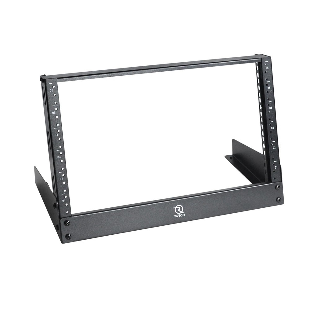 6U Desktop Rack for Audio & Network Devices 19 Inch 2 Post Table Top Rack Mou…