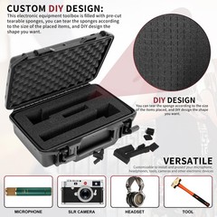 Hard Carrying Case,Shockproof Storage Box with Customizable Foam,11inch Porta…