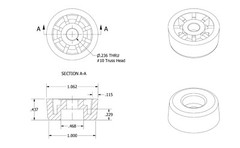 20 SUPER SOFT ROUND RUBBER FEET 1 INCH X 1/2 INCH AMPS / CASES / US MADE