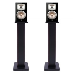 28″ Inch Pair Bookshelf Speaker Stands Surround Sound Home Theater Black Walnut