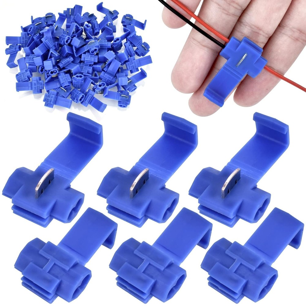 AccEncyc 60Pcs Solderless Quick Splice Wire Connectors 18-14 AWG Blue