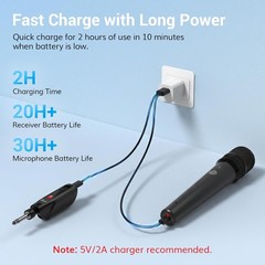 Long-Range Wireless Microphone with USB Charging – Perfect for Singing & Events