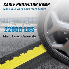 VEVOR Cable Ramp Protector 1 Channel Hose Cover Speed Bump for Road