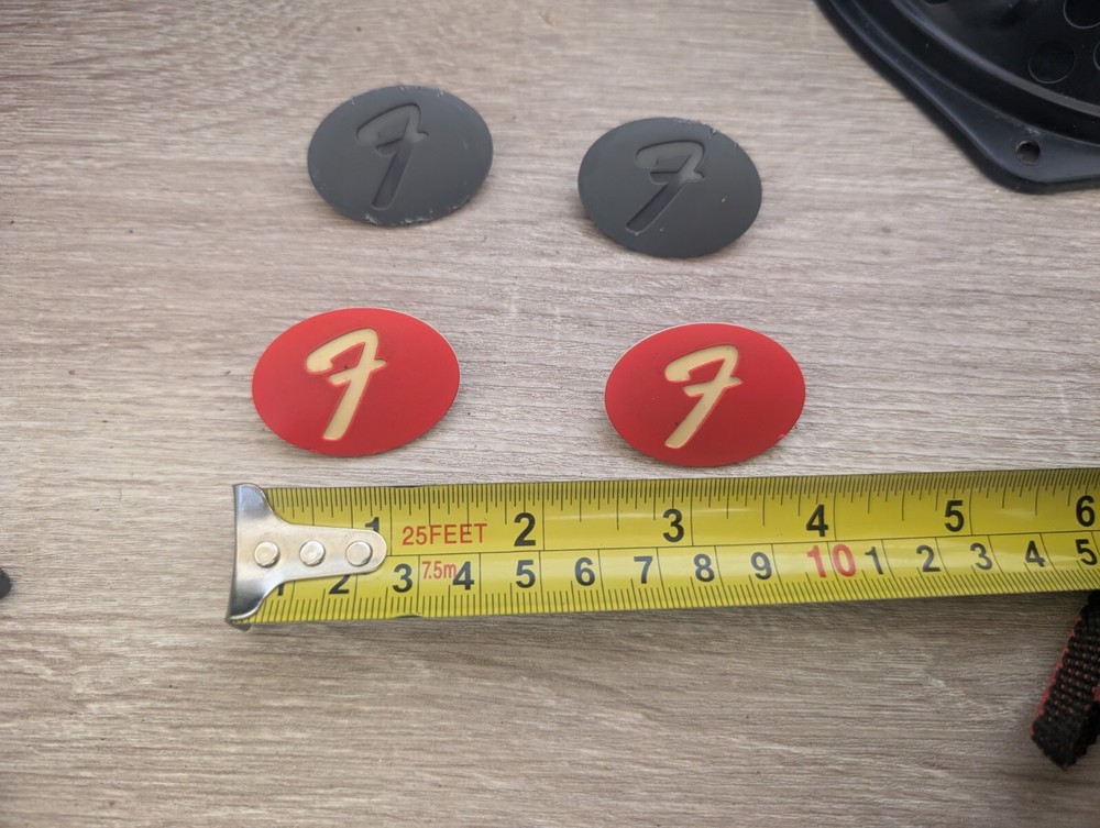 Fender Passport Insert Oval Logo Red White Grey Insert Plug Part Replacement