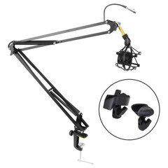 Pyle Suspension Boom Scissor Microphone Stand Universal Table Mount PMKSH04