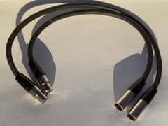 18 inch Mini XLR Female – Mini XLR Male Pro Audio Cable Patch Cable, Control 2ea