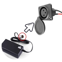 3 Wire 3-Pin XLR Charging Port Cable for E-Bike, E-Scooter, Mobility, Wheelch…