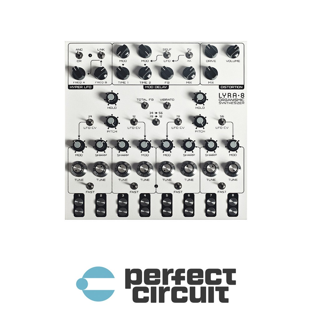 SOMA Laboratory Lyra-8 White Drone SYNTHESIZER – NEW – PERFECT CIRCUIT