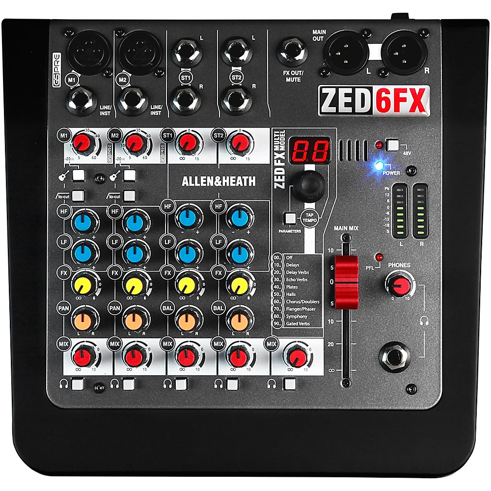 Allen & Heath AHZED6FX 6Channel Mixer With FX
