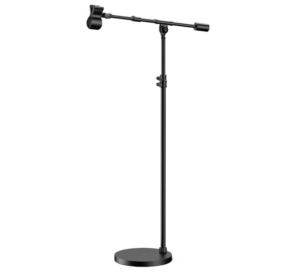 Microphone Stand Floor Detachable Boom Mic Arm w/ Weighted Bas Max Height 82.28″