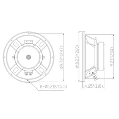 Sound Town 10″ 250W Cast Aluminum Frame Woofer, PA/DJ Replacement (STLF-10GA)