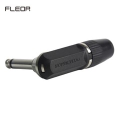 4PCS 1/4 in 6.35mm Guitar Cable End Plug Right Angle Mono Jack Male Connector