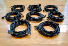 Lot of 8- D’Addario Planet Waves PW-DB25 25 Foot Modular Snake Core DB-25 Cables