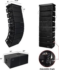 Proreck Venue Set 10000W Stereo/Mono DJ PA Speaker System Combo Set
