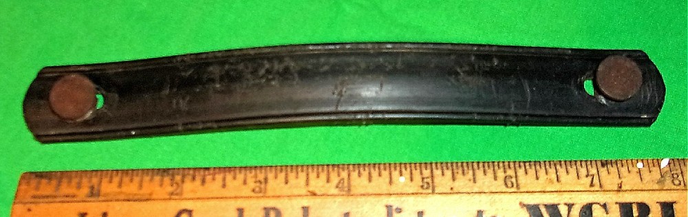 Old 8″ Black Plastic Amp Handle Looks Great Strong w/mtg. screws (1950’s) w/wear