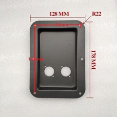 Large Blank Metal Speaker Jack Plates Dual SpeakOn NL8MPR, NL4MPR For JBL