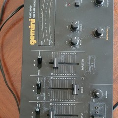Gemini PMX-1000 Analog Mixer 3-Channel Console/Tabletop RCA TRS Bass Treble