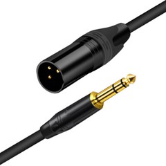 1/4″ TRS Male Stereo to XLR Male Balanced Interconnect Cable Gold Plated B20