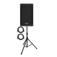 Mackie Thump12BST Thump Boosted Loudspeaker with Speaker Stand and 2 XLR Cables