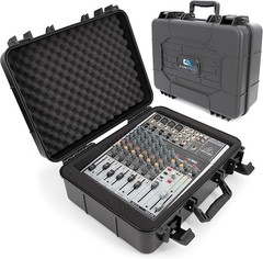 17″ Hard Shell Audio DJ Mixer Travel Case for Behringer Xenyx Q1202USB X1204USB