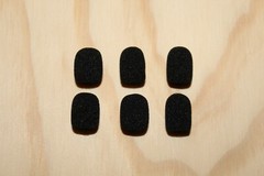 6 PCS Mini Black Foam Cover Windscreen Windshield for Headset Lapel Microphones