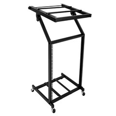 Professional Rack Mount DJ Equipment Stand Studio Mixer Case Rolling Cart TOP