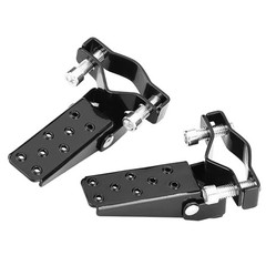 A Pair Metal Foldable Foot Pedal, Universal Frame Clamp on Type Folding Foot